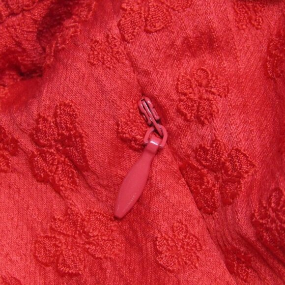 NEW LINE AND DOT Mini Dress Scarlet Red Size S Penni Off The Shoulder Ruffle - Picture 7 of 9